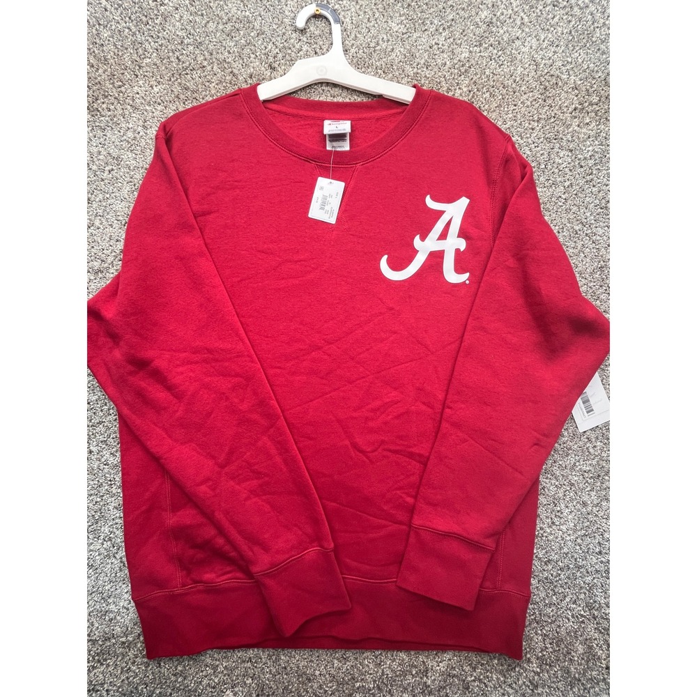 Champion Sweatshirt Mens L Red NEW Alabama Crimson Tide Logo Crewneck